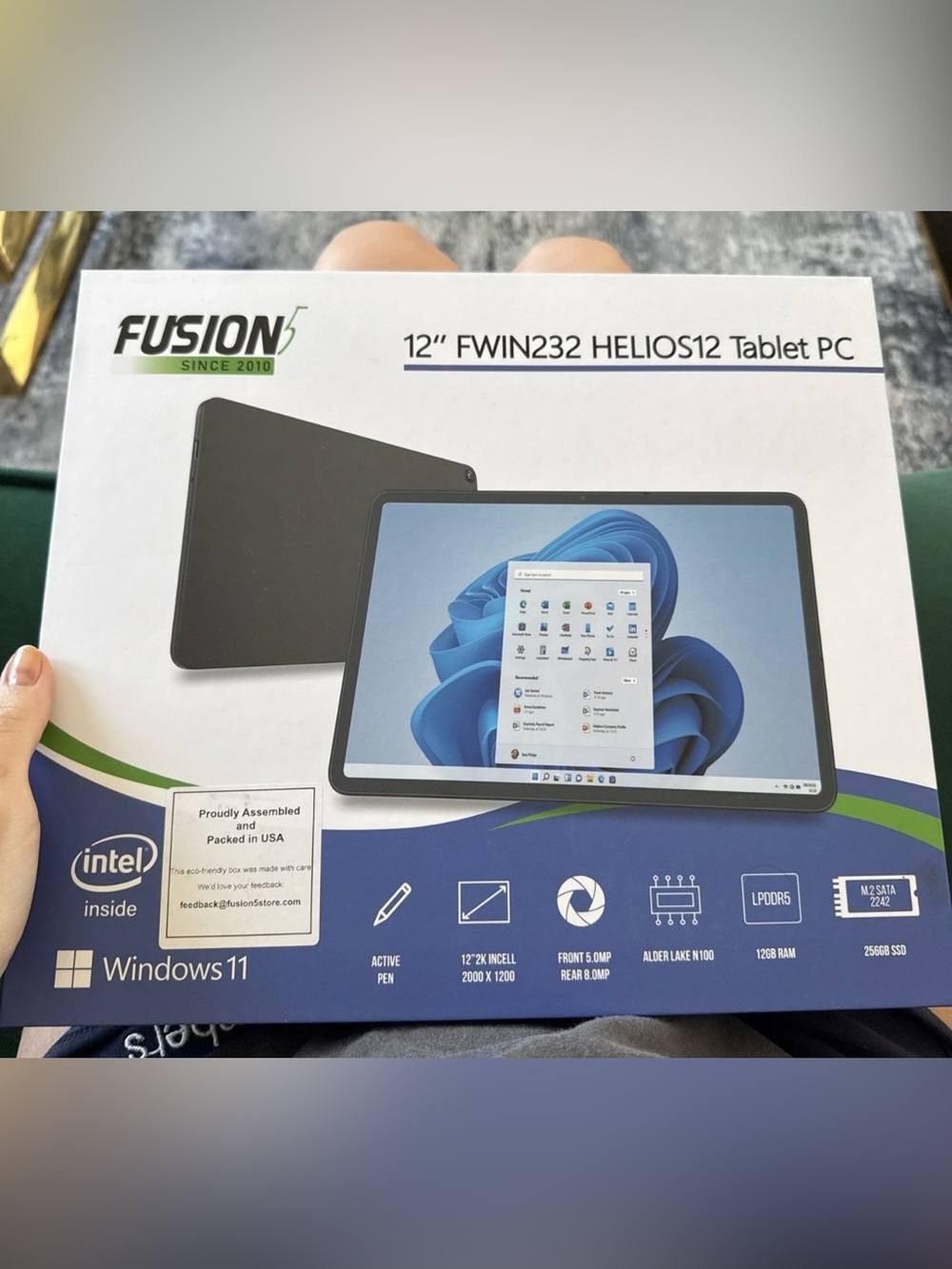 Windows Tablet Laptop - Black Frame with Blue Display
